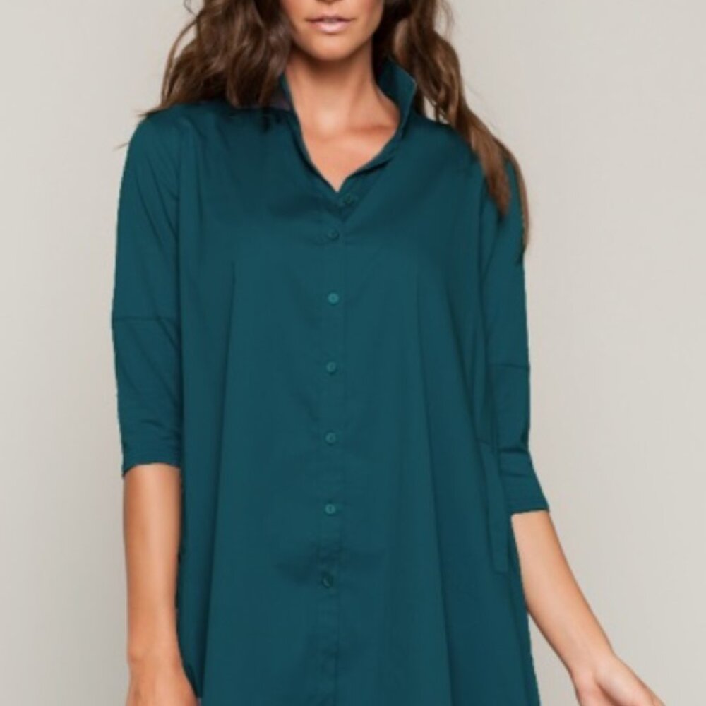 Stella Carakasi Tiburon Tunic in Dragonfly (dark teal)--size M--EUC